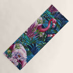 Night Forest Flamingos Yoga Mat Gallery Image 1