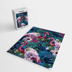 Night Forest Flamingos Jigsaw Puzzle Gallery Image 2