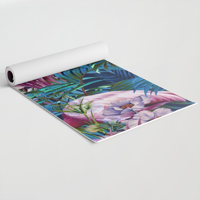 Night Forest Flamingos Yoga Mat Gallery Image 2