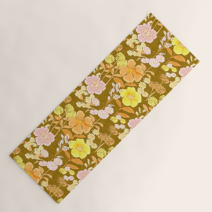 Grandma's Flowers Yoga Mat Gallery Image 1