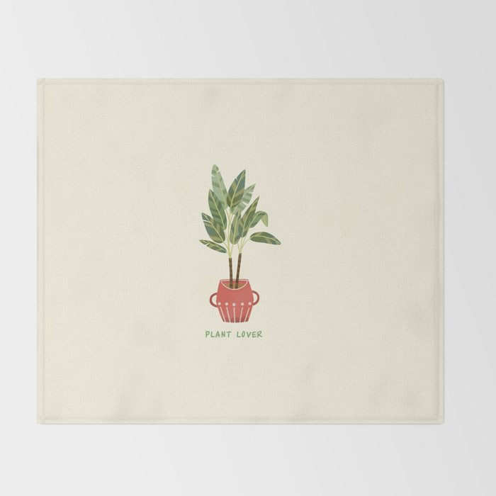  plant lover T1 Throw Blanket Gallery Image 2