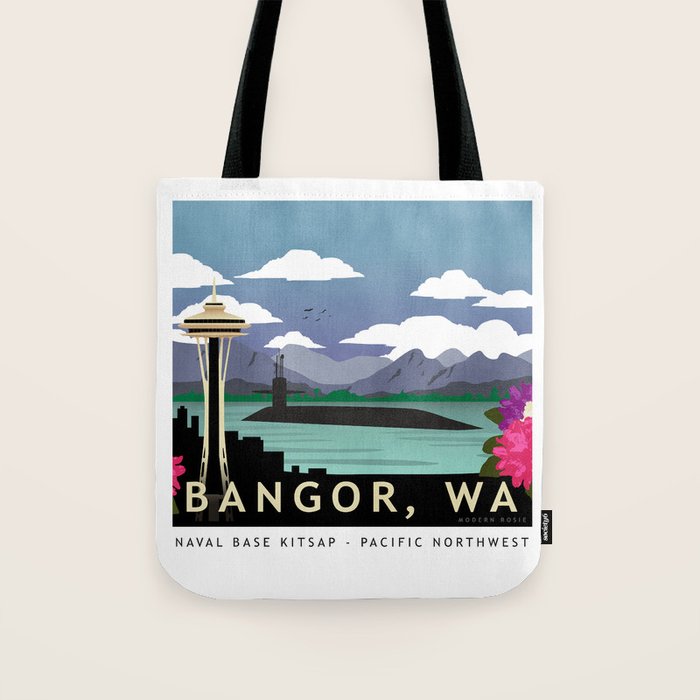 Bangor, WA - Submarine Homeport Tote Bag Gallery Image 1