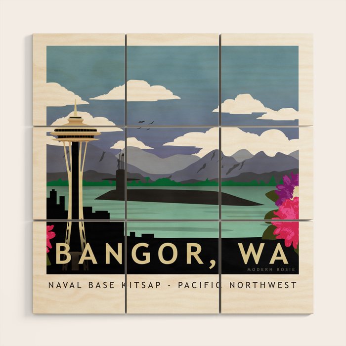 Bangor, WA - Submarine Homeport Wood Wall Art Gallery Image 2