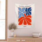 Abstract Matisse Paris Floral Market  Wall Tapestry Gallery Image 2