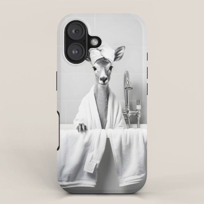 Deer In Bathrobe iPhone Case Gallery Image 1