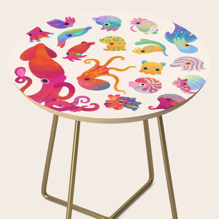 Cephalopod - pastel Side Table Gallery Image 2