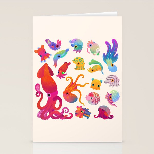 Cephalopod - pastel Stationery Card Gallery Image 1