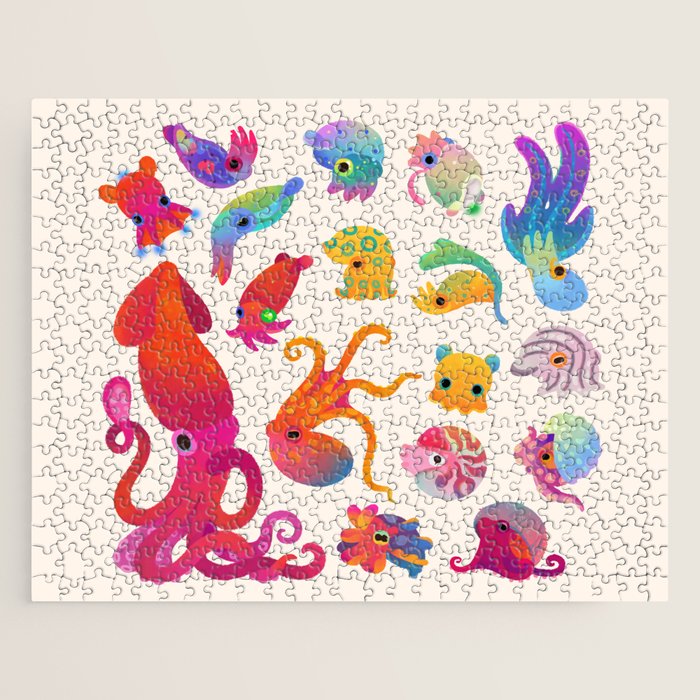 Cephalopod - pastel Jigsaw Puzzle Gallery Image 1