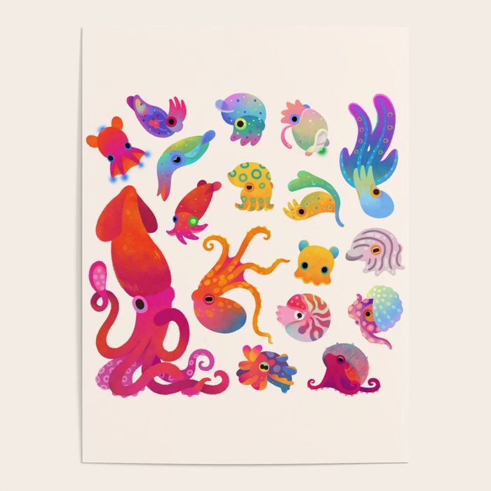 Cephalopod - pastel Poster Gallery Image 4
