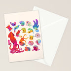 Cephalopod - pastel Stationery Card Gallery Image 2