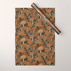 Autumn Mushrooms and Pinecones Wrapping Paper Gallery Image 1