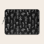 Wildflowers and vases in dark background Laptop Sleeve Gallery Image 1