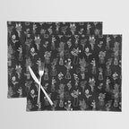 Wildflowers and vases in dark background Placemat Gallery Image 1