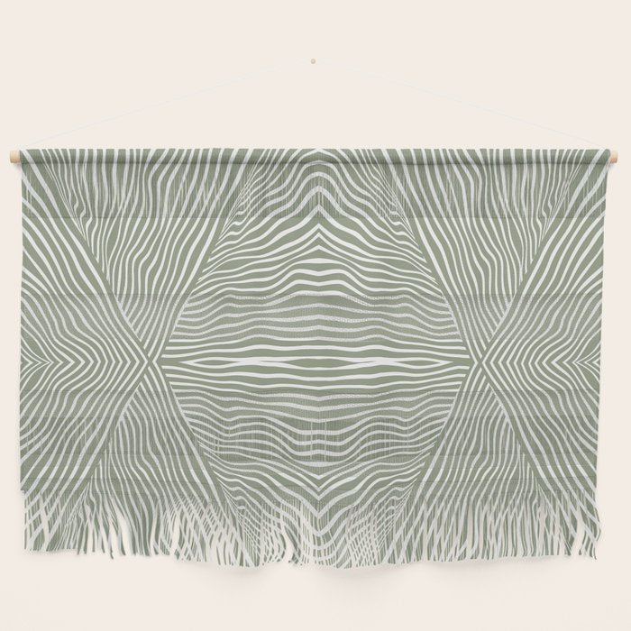 Boho, Safari, African, Pattern, Sage Green Wall Hanging Gallery Image 1