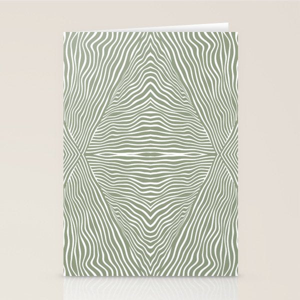 Boho, Safari, African, Pattern, Sage Green Stationery Card Gallery Image 2