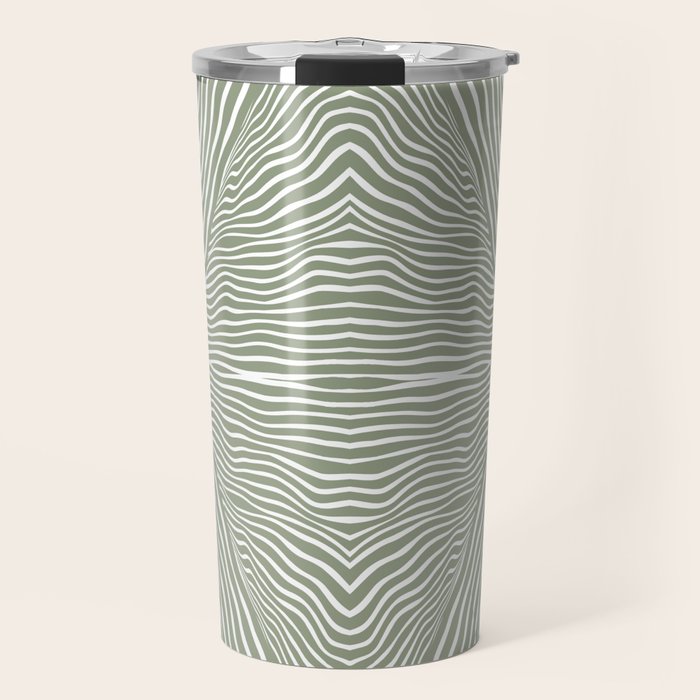 Boho, Safari, African, Pattern, Sage Green Travel Mug Gallery Image 1