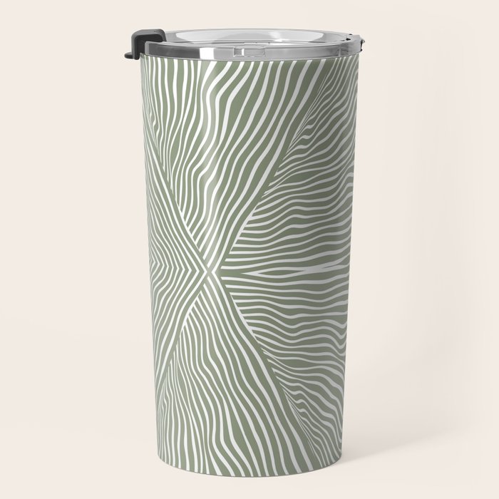 Boho, Safari, African, Pattern, Sage Green Travel Mug Gallery Image 3