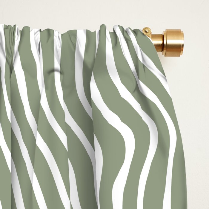 Boho, Safari, African, Pattern, Sage Green Window Curtain Gallery Image 2