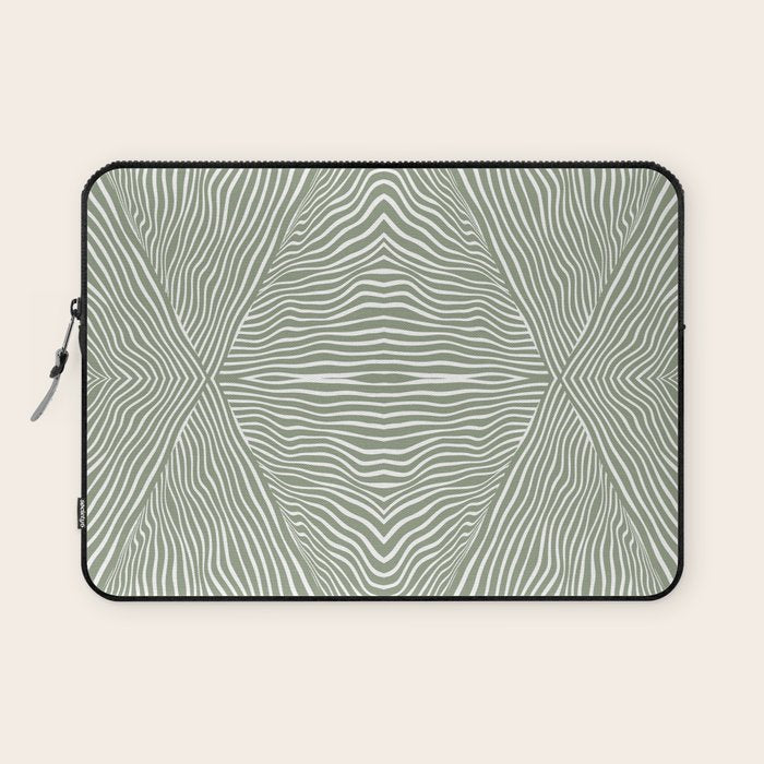Boho, Safari, African, Pattern, Sage Green Laptop Sleeve Gallery Image 1