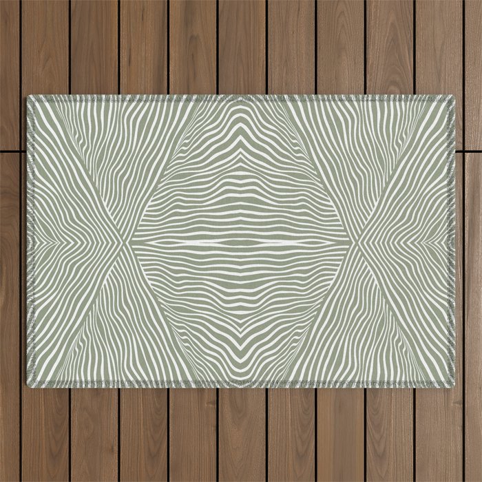 Boho, Safari, African, Pattern, Sage Green Outdoor Rug Gallery Image 1