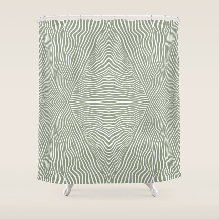 Boho, Safari, African, Pattern, Sage Green Shower Curtain Gallery Image 1