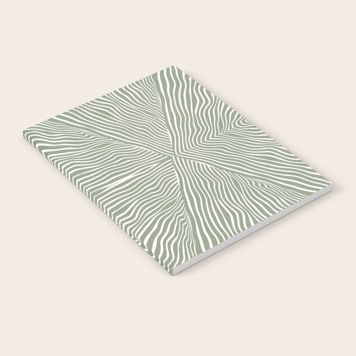 Boho, Safari, African, Pattern, Sage Green Notebook Gallery Image 1