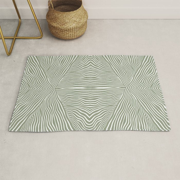 Boho, Safari, African, Pattern, Sage Green Rug Gallery Image 1