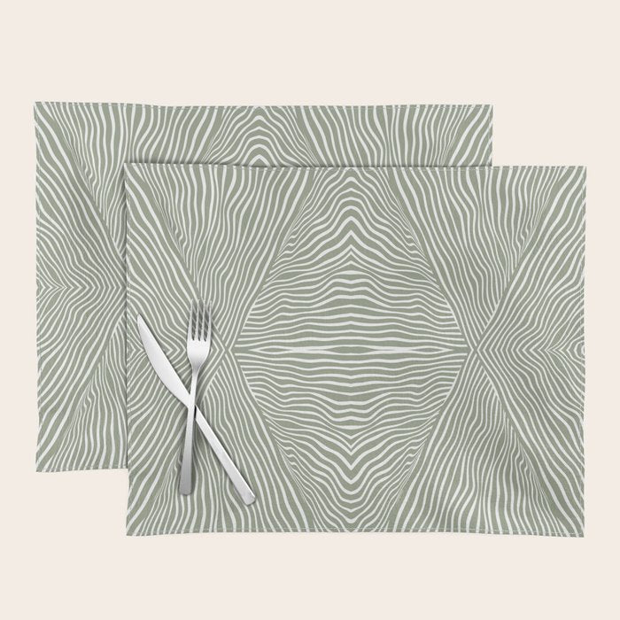 Boho, Safari, African, Pattern, Sage Green Placemat Gallery Image 1
