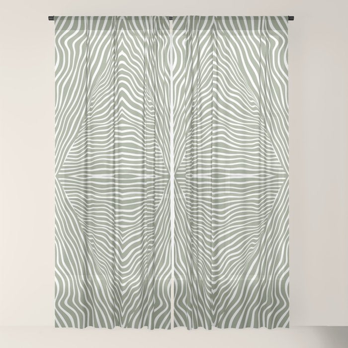 Boho, Safari, African, Pattern, Sage Green Window Curtain Gallery Image 18