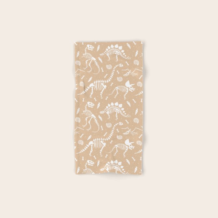 Dinosaur Fossils on Taupe Bath Towel Gallery Image 1