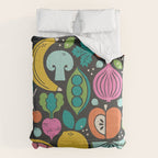Fruit and Veggies 2025 Calendar - Muli-color on black Comforter Gallery Image 6