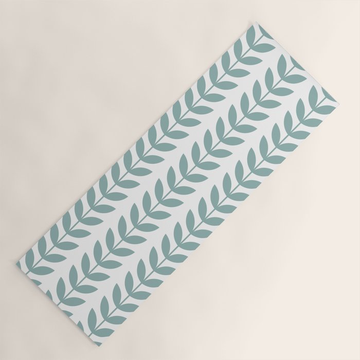 Scandinavian Mid Century Pattern 1950s Blue Yoga Mat Gallery Image 1