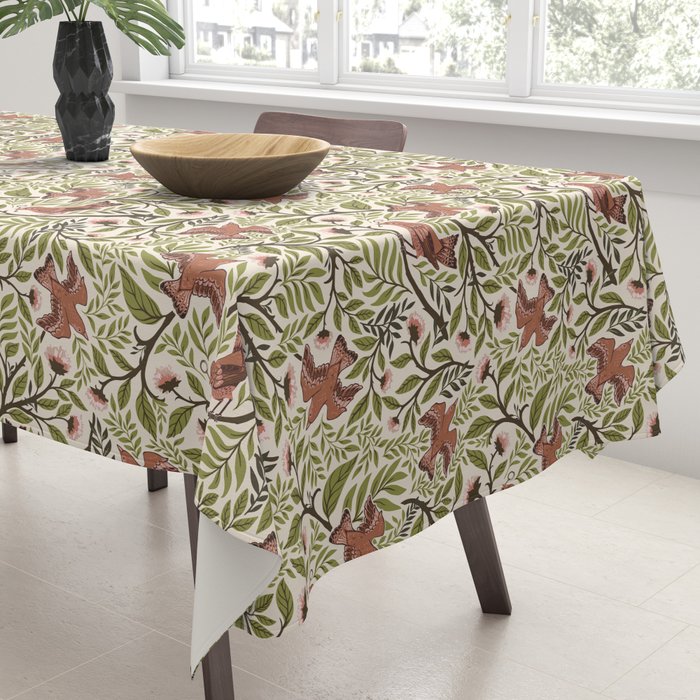 Secret Garden Spring Birds Tablecloth Gallery Image 3