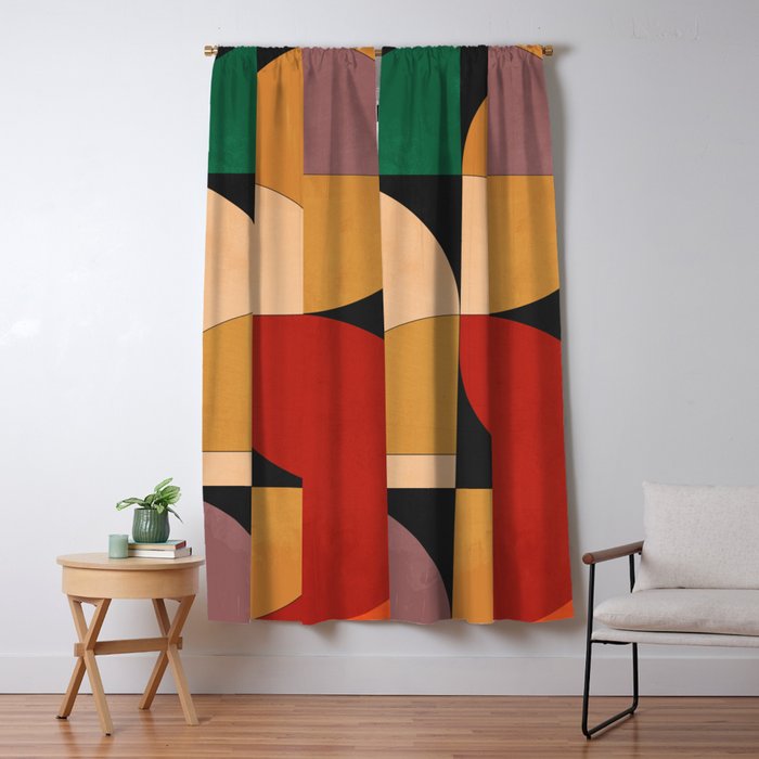 Geometric Shapes 246 Window Curtain Gallery Image 1