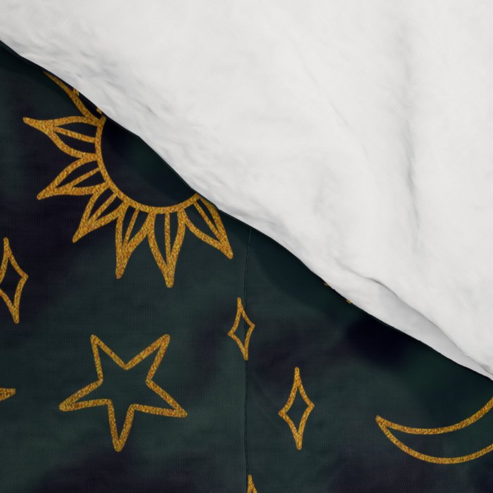 Tie Dye Moon and Star Print in Blue Comforter Gallery Image 4