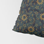 Tie Dye Moon and Star Print in Blue Pillow Sham Gallery Image 4