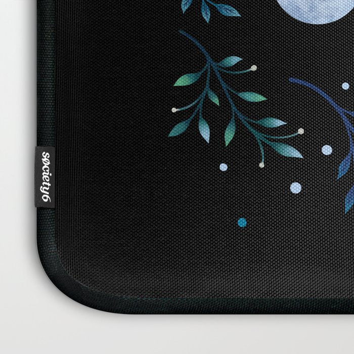 Moonlight Garden - Blue Laptop Sleeve Gallery Image 3