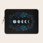 Moonlight Garden - Blue Laptop Sleeve Gallery Image 1