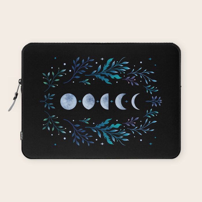 Moonlight Garden - Blue Laptop Sleeve Gallery Image 1