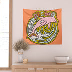 Pisces Dolphin Wall Tapestry Gallery Image 2