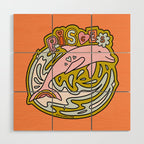 Pisces Dolphin Wood Wall Art Gallery Image 1