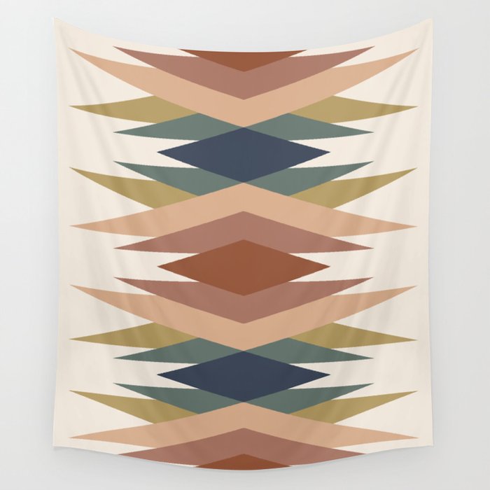 Bold Geometric Triangles IX Wall Tapestry Gallery Image 4