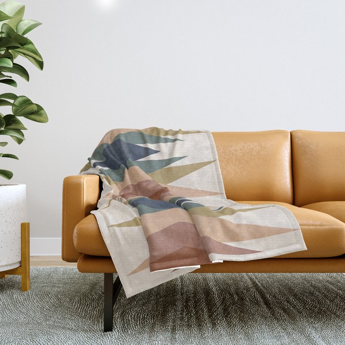 Bold Geometric Triangles IX Throw Blanket Gallery Image 1