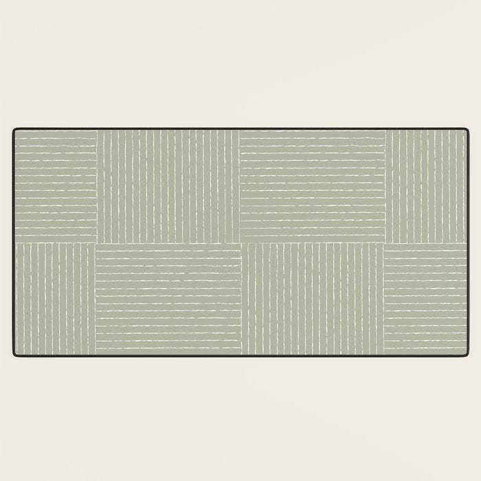 Lines III (Linen Sage) Desk Mat Gallery Image 3