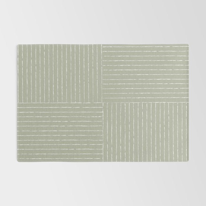 Lines III (Linen Sage) Rug Gallery Image 2