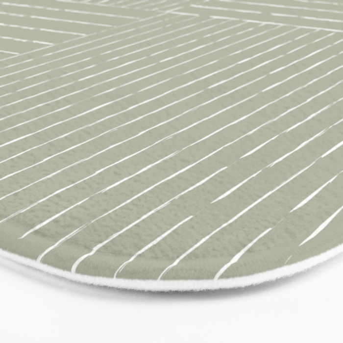 Lines III (Linen Sage) Bath Mat Gallery Image 3