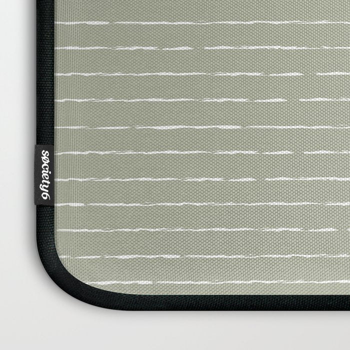 Lines III (Linen Sage) Laptop Sleeve Gallery Image 3