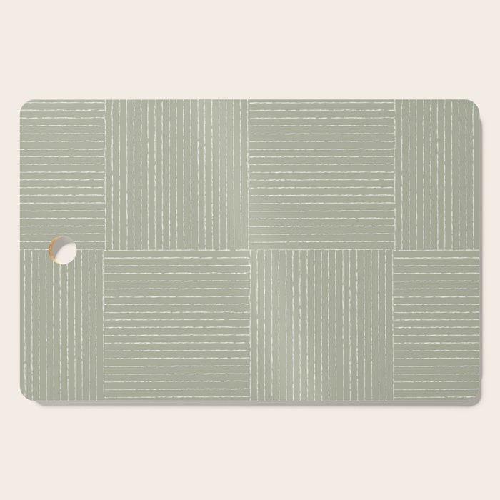 Lines III (Linen Sage) Cutting Board Gallery Image 1