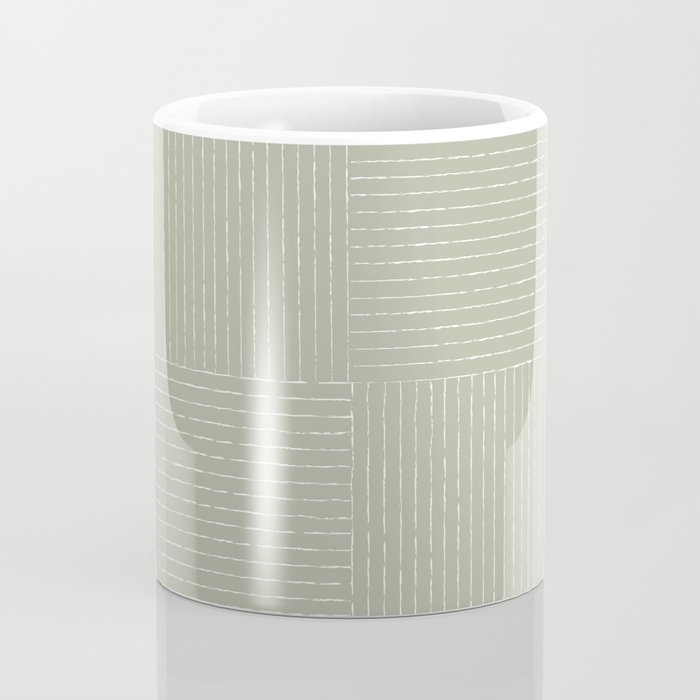 Lines III (Linen Sage) Coffee Mug Gallery Image 4