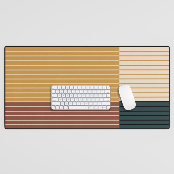 Color Block Line Abstract XV Desk Mat Gallery Image 1